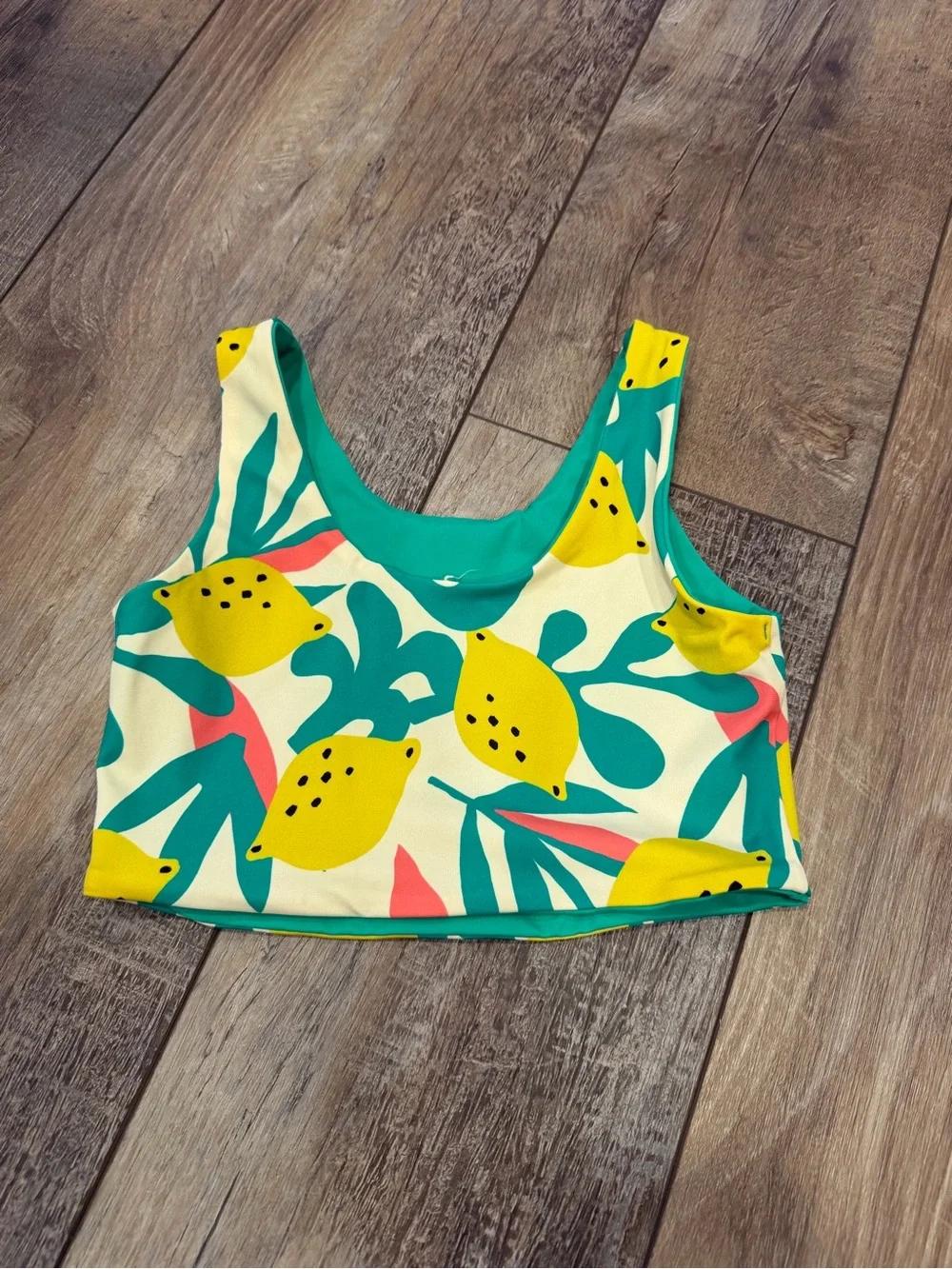 Hanna Andersson Reversible Bikini Lemon/Green Size 6-7